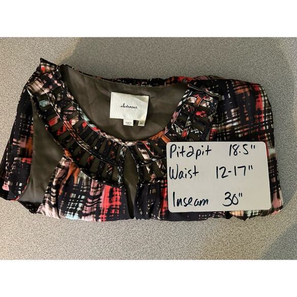 Elevenses Anthropologie‎ | XS | Abstract Wide Leg High Neck Jumpsuit retro mod - Picture 8 of 9